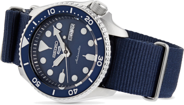 Seiko 5 Sports Automatic SKX Blue Dial Blue NATO Strap Watch For Men - SRPD51K2 - Image 20